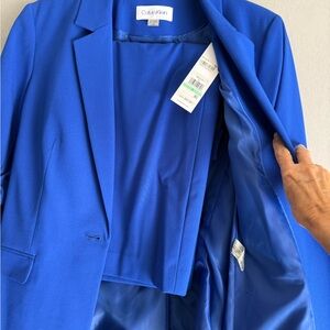 Calvin Klein Women's Vibrant Blue Suit Jacket
